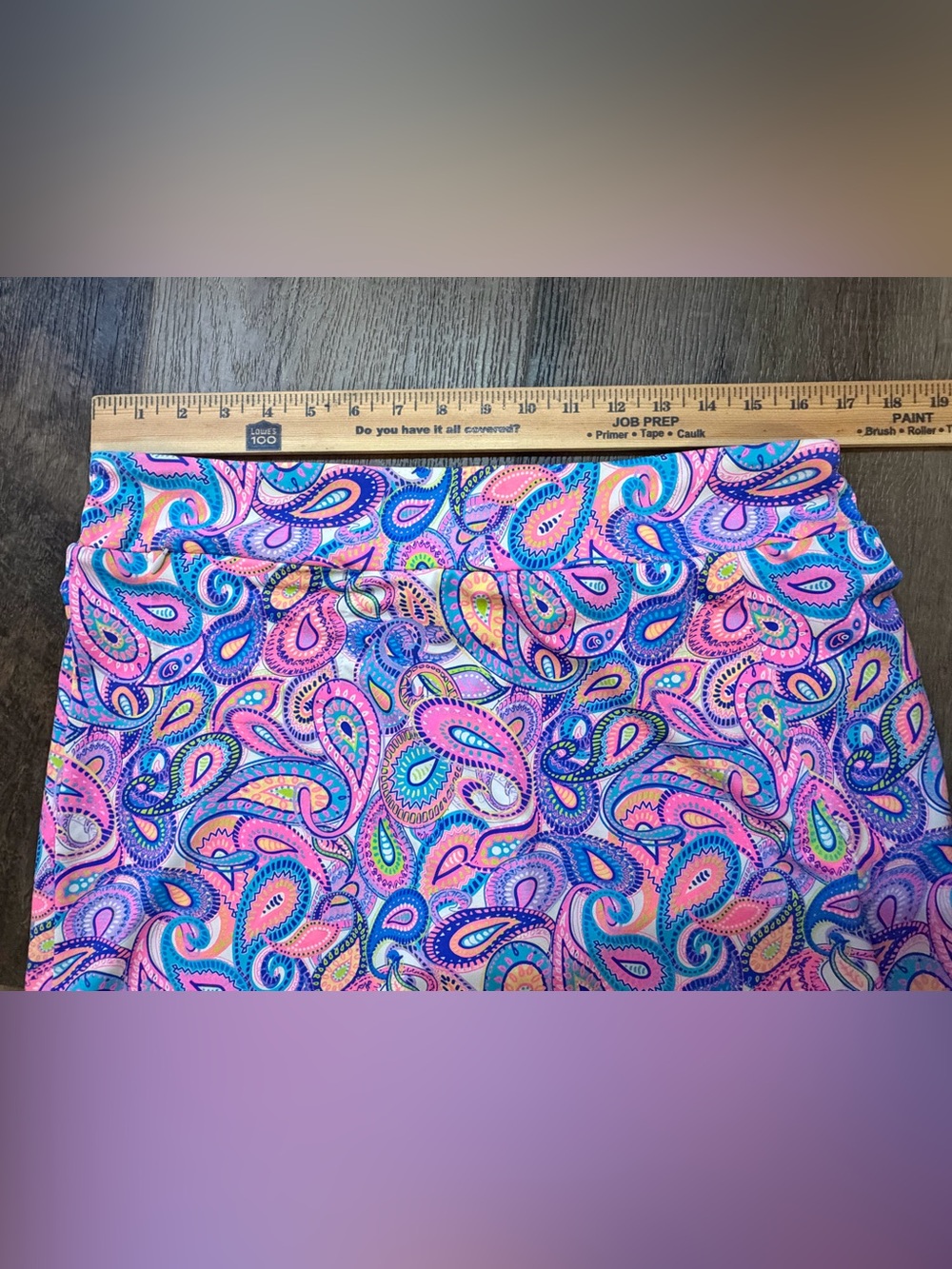 Lulu-B Bright Paisley Skort Skirt Size Large - Picture 15 of 16